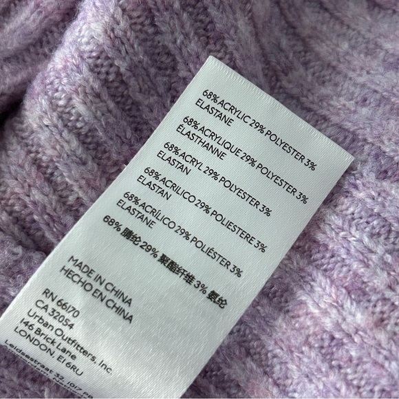 Urban Outfitters Y2K Lavender Knit Wrap Sweater L - Picture 6 of 10